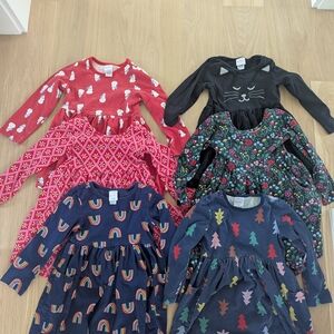 Girls Long Sleeve Holiday & Everyday Dresses - Mix of Prints